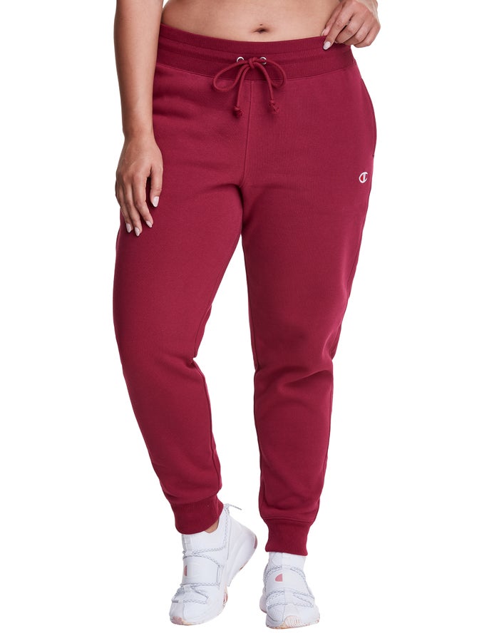 Champion Womens Joggers NZ - Plus Reverse Weave Dark Red ( 2601-USVIM )